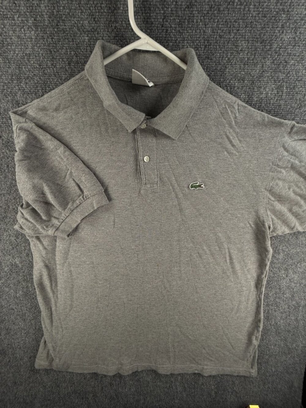 Lacoste Short Sleeve Polo Shirt Men Croc Logo Cotton Size 7 Men 0403 Knit Preppy